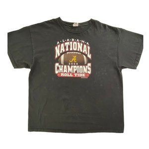 Alabama Crimson Roll Tide 2009 National‎ Football Champions T-Shirt Mens L Black